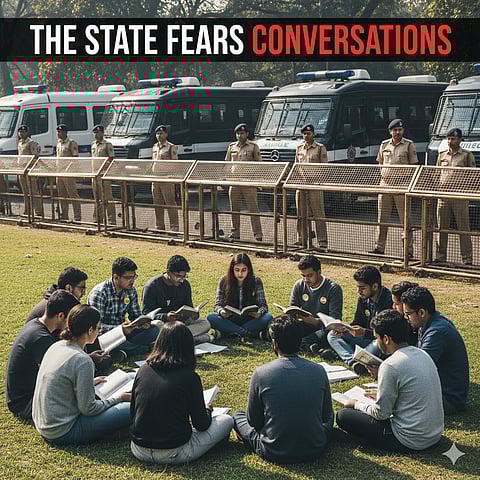 Study groups and reading circles exposing the Brahmanical fascist ideology of the state are raided with all its military and administrative might.