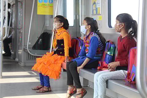 Children From Vigyan Foundation Take A Joy Ride In Lucknow Metro
