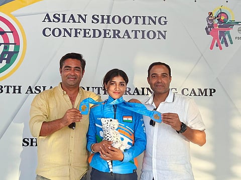 AMU Student Sabeera Haris Shines With Double Gold At Asian Championship In Kazakhstan