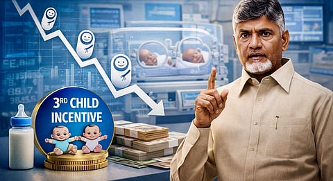 Andhra CM Naidu Sounds Alarm on Falling Birth Rates, Unveils Incentive Policy for Third Child
