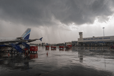Sudden Storm In Lucknow Disrupts Flight Operations at Amausi Airport