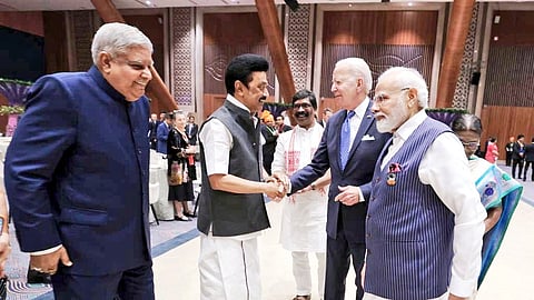 Vice President Jagdeep Dhankhar, Tamil Nadu CM MK Stalin, US President Joe Biden, PM Narendra Modi, President Droupadi Murmu
