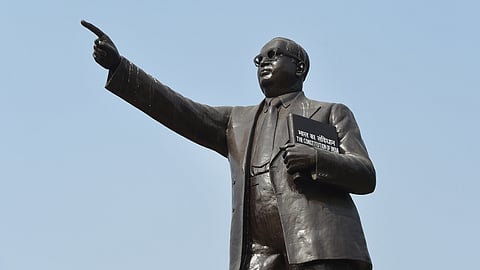 A statue of BR Ambedkar.