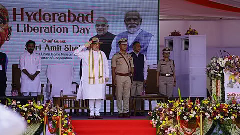 Union Home Minister Amit Shah at the Telangana Liberation Day event in Hyderabad 