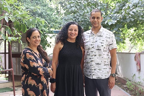 (From left) India Love project founders Niloufer Venkatraman, Priya Ramani, and Samar Halarnkar