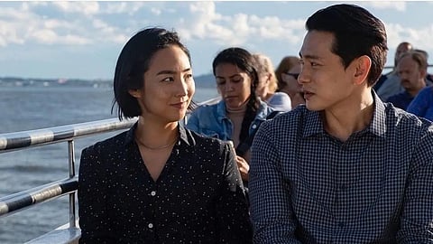 Greta Lee and Teo Yoo in Past Lives