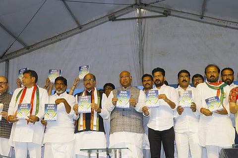 Telangana Congress releases its manifesto ahead of Assembly elections scheduled for November 30.  