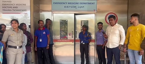 Police outside hospital