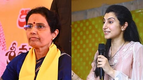 Nara Bhuvaneswari (on left) and Nara Brahmani (on right)