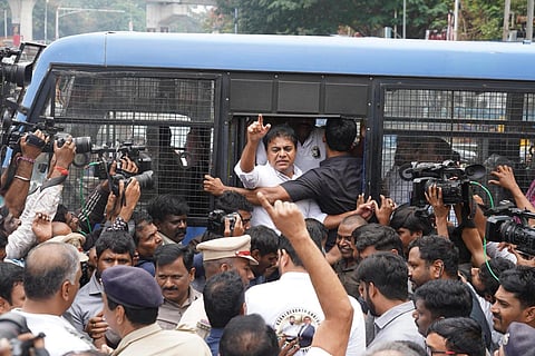 Telangana Assembly winter session: BRS MLAs protest with Adani-Revanth t-shirt
