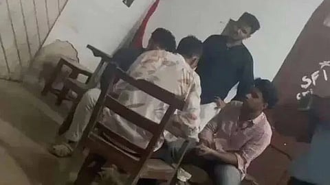 Screenshot from the video of the assault