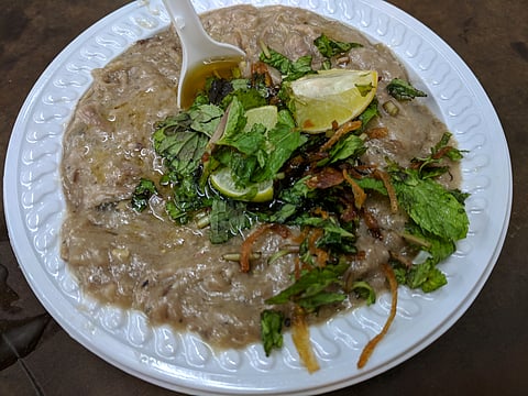 Haleem, a stew especially popular in Hyderabad during Ramadan.