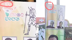 Cong posters display 'distorted' India map in Belagavi, BJP says vile act for appeasement politics