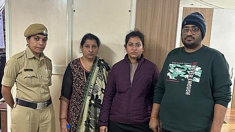 Nikita Singhania, her mother Nisha and brother Anurag