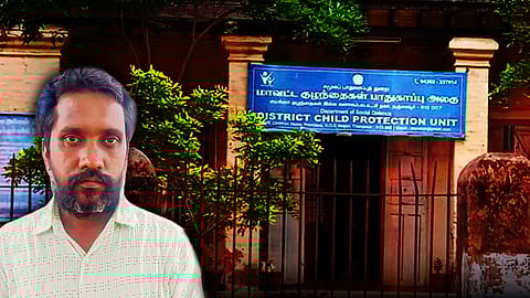 Thanjavur District Child Protection Officer and Chief Education Officer failed to report sexual harassment of 43 girls to the police. Muthukumaran (in picture), a Maths teacher is accused of harassing the female students.