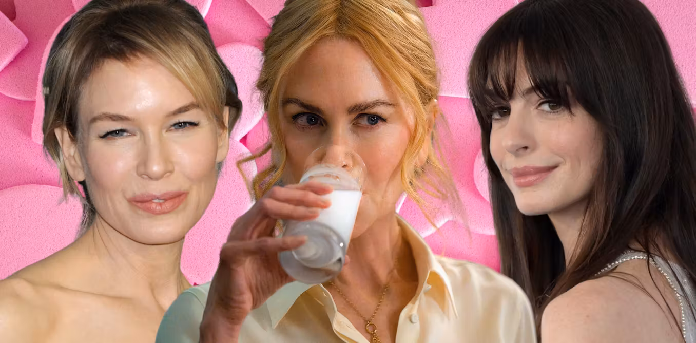 (L-R) Renee Zellweger, Nicole Kidman and Anne Hathaway all play older women in relationships with younger men. 
