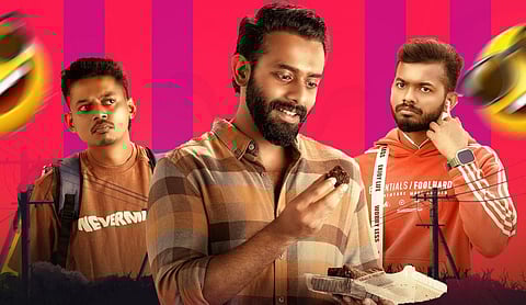 Sangeeth Prathap, Arjun Ashokan and Thomas Mathew in poster of Bromance