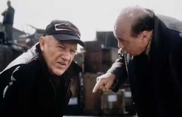 Gene Hackman, left, and Danny DeVito in a scene from Heist (2001). 