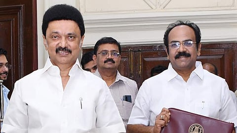 Tamil Nadu Chief Minister MK Stalin and Finance Minister Thangam Thennarasu 