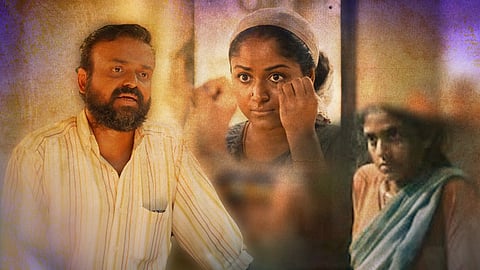 Collage showing Kuchacko Boban from Nna Thaan Case kodu, Chandini from Praavinkoodu Shaappu, and Zarin Shihab from Rekhachithram movies