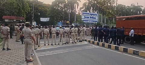 Telangana police allegedly manhandle and detain UoH students protesting land takeover