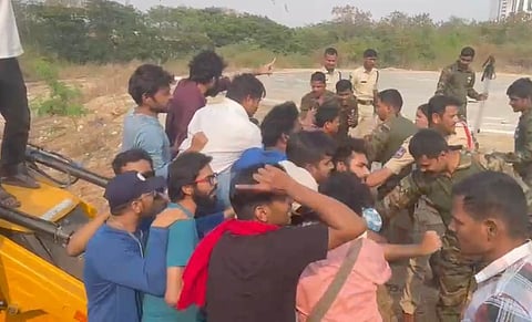 Two former University of Hyderabad students arrested over Kancha Gachibowli protest 
