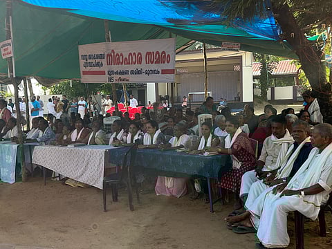 Protestors at Munambam