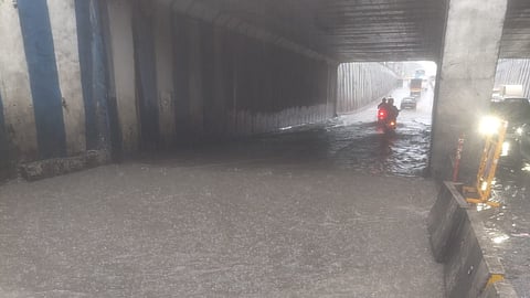 Waterlogging at Ayyappa Underpass in Madiwala