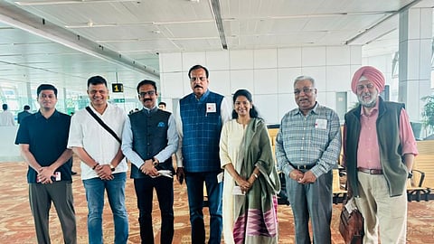 Kanimozhi-led Indian delegation lands safely in Moscow after drone scare
