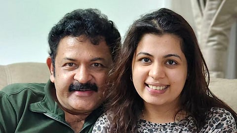 Image featuring Krishnakumar and Diya Krishna left to right respectively