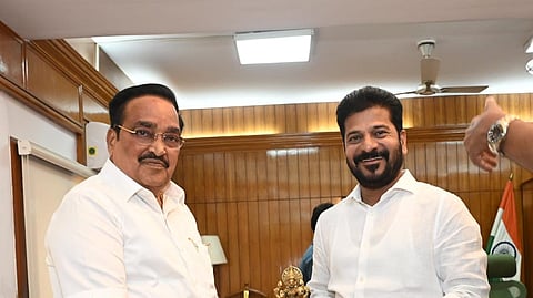 Union Jal Shakti Minister CR Patil and Telangana Chief Minister A Revanth Reddy