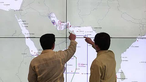 You only have to look at a map of the Strait of Hormuz to see why this is one of the world’s more important waterways. Yonhap/Newcom/Alamy Live News