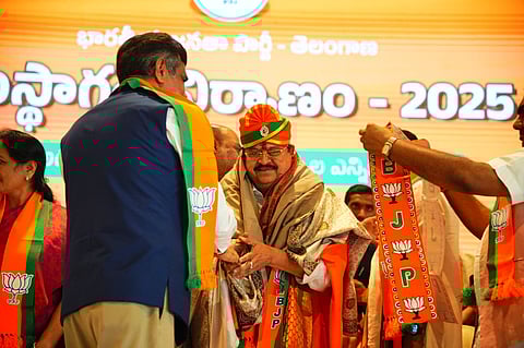 New Telangana BJP chief Ramchander Rao takes charge