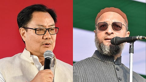 Union Min Kiren Rijiju, Asaduddin Owaisi spar over state of minority rights in India
