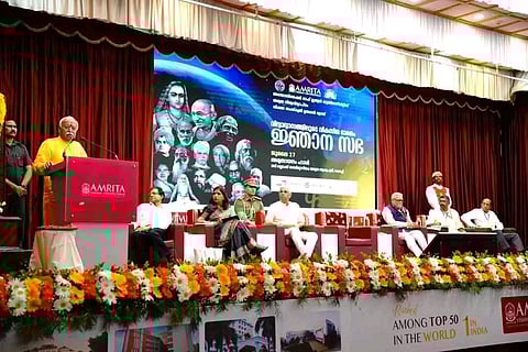 RSS chief Mohan Bhagavat speaking at the event 