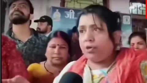 Screengrab from video of Jyoti Sharma abusing nuns