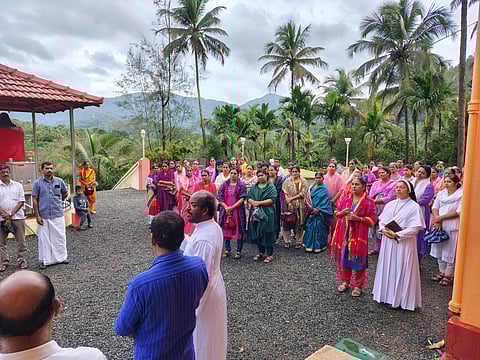 A prayer meet held in Kerala in protest against the nuns arrest