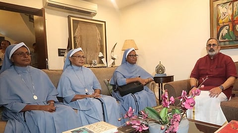 Nuns meeting  Rajeev Chandrasekhar