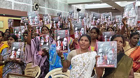 Pourakarmikas celebrated their 20-year struggle to achieve permanent worker status during an event in Bengaluru.