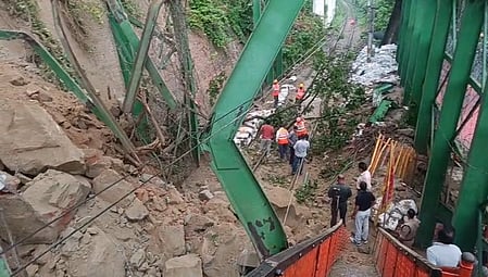 Landslide hits Haridwar's Mansa Devi hill, blocks railway traffic