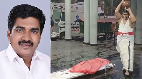 Image featuring T Safeer, T Safeer performing the rituals (L to R)