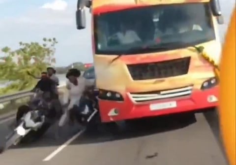 TVK Vijay’s campaign bus driver booked for rash driving after accident caught on video
