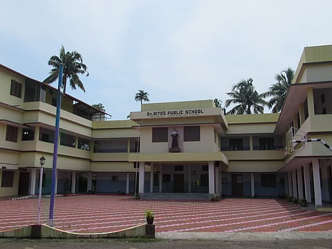  A front view of the main building of St Ritas school.