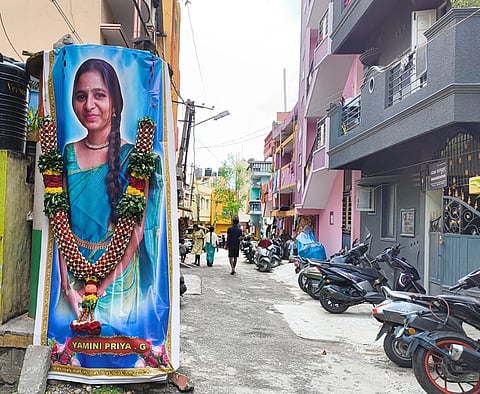 Yamini's picture outside her house 