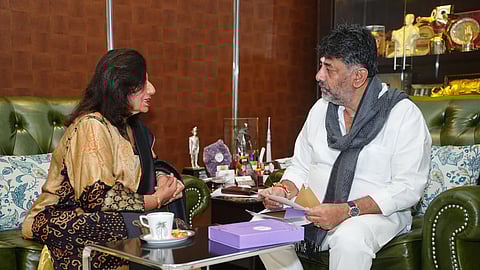 Kiran Mazumdar-Shaw meets Siddaramaiah, DK Shivakumar amid row over Bengaluru roads