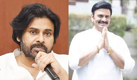 Andhra DyCM Pawan Kalyan and TDP MLA Raghurama Krishna Raju