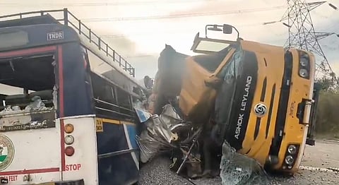 ‘No time for politics’: Telangana govt orders probe into RTC bus-tipper truck collision
