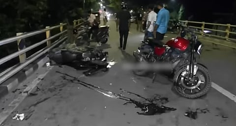 Two dead, one injured in illegal bike race on Chennai flyover 
