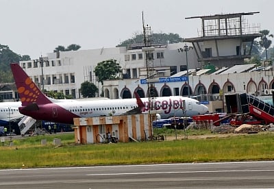 A SpiceJet flight