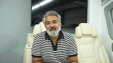 Rajamouli’s remark on Hanuman after tech glitch at Varanasi launch triggers boycott calls
